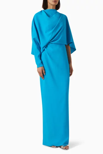 Amaris Cape Gown in Crepe