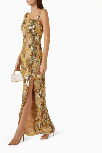 Elyse Sequin-embellished Gown