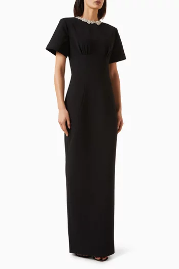 Dovetta Embellished Column Gown