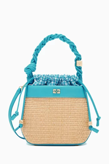 Small Bou Bucket Bag in Raffia