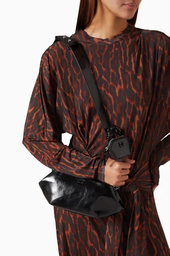 Small Bou East West Shoulder Bag in Leather
