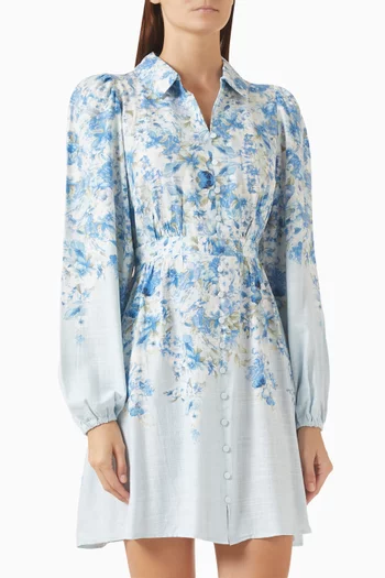 Yascleo Mini Dress in Linen-blend