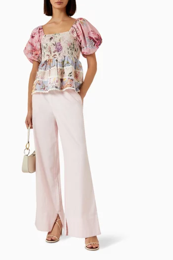 Yasmessa Smock Top in Organic Cotton Blend