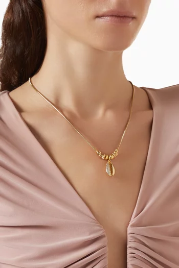 Bia Coki Strass Necklace in Gold-plated Brass