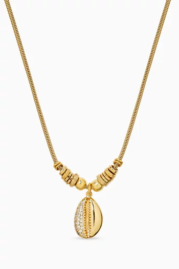 Bia Coki Strass Necklace in Gold-plated Brass
