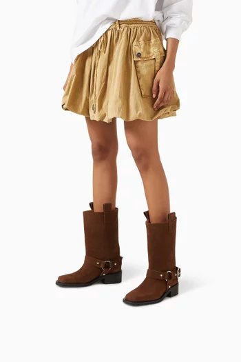 Mid Shaft Biker Boots
