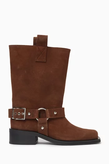 Mid Shaft Biker Boots