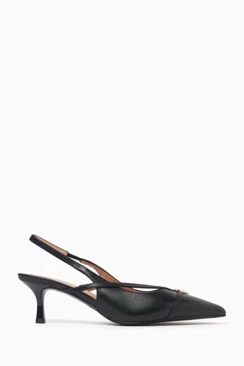 Bold Heart 55 Slingback Pumps in Faux Leather