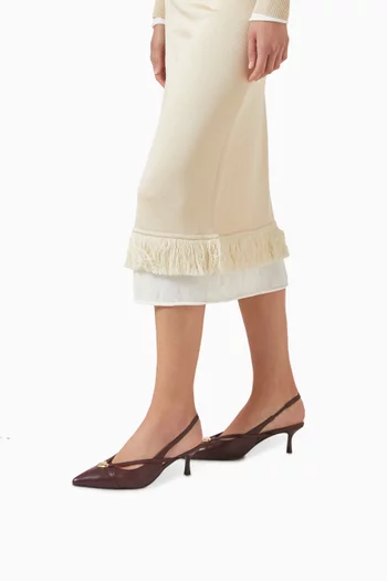 Bold Heart 55 Slingback Pumps in Faux Leather
