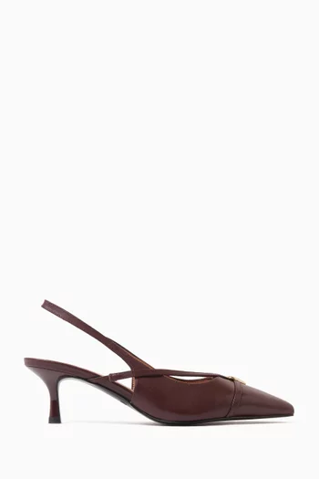 Bold Heart 55 Slingback Pumps in Faux Leather