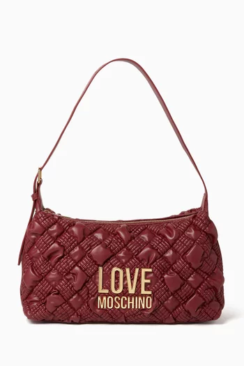 Small Chess Q Hobo Bag in Faux Leather