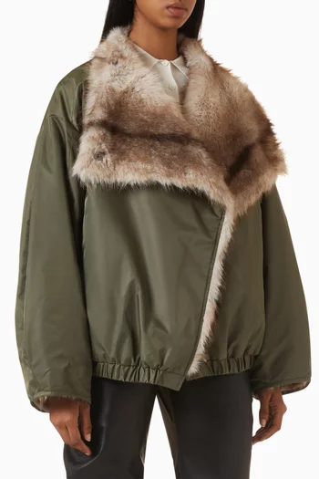 Vera Reversible Short Coat in Faux Fur