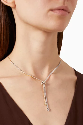 Hyperbola Y Necklace in Mixed Metal