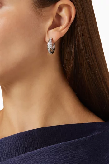 Vienna Hoop Earrings in Rhodium-plated Metal