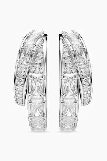 Vienna Hoop Earrings in Rhodium-plated Metal