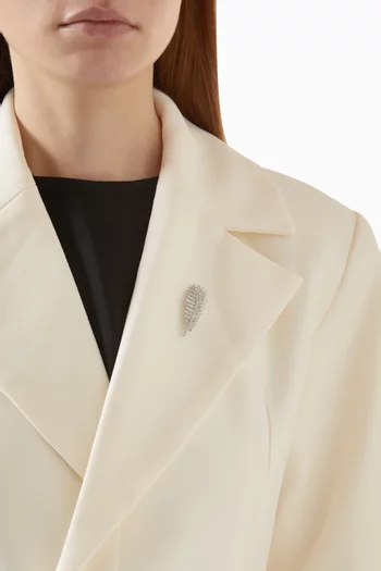 Vienna Brooch in Rhodium-plated Metal