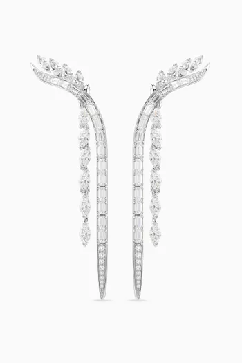 Mesmera Dangling Earrings in Rhodium-plated Metal
