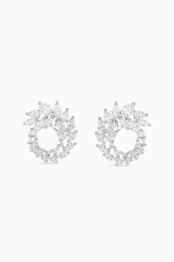 Mesmera Hoop Earrings in Rhodium-plated Metal