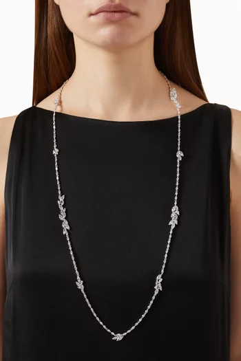 Mesmera Necklace in Rhodium-plated Metal