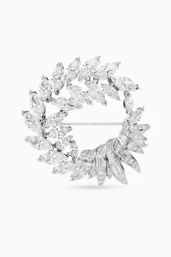 Mesmera Brooch in Rhodium-plated Metal
