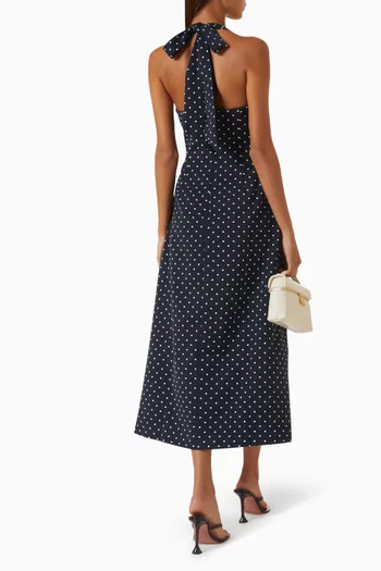 Volume-skirt Midi Dress