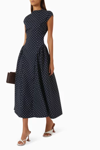 Gathered Midi Dress