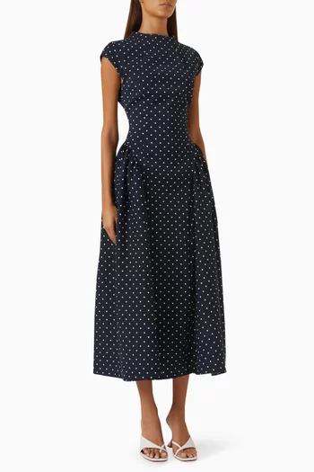 Gathered Midi Dress