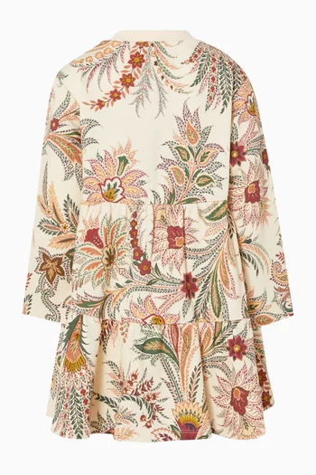 Botanical Toile Print Dress