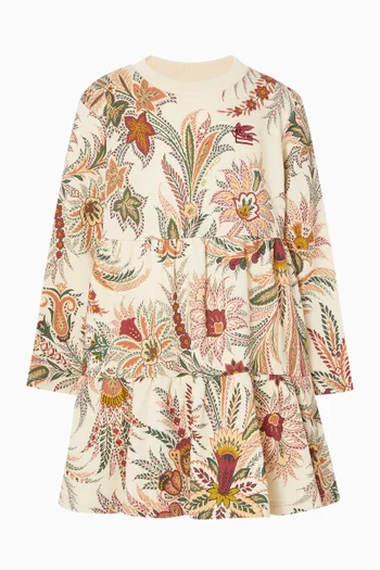 Botanical Toile Print Dress