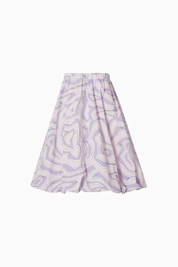 Abstract-print Skirt