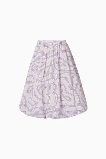 Abstract-print Skirt