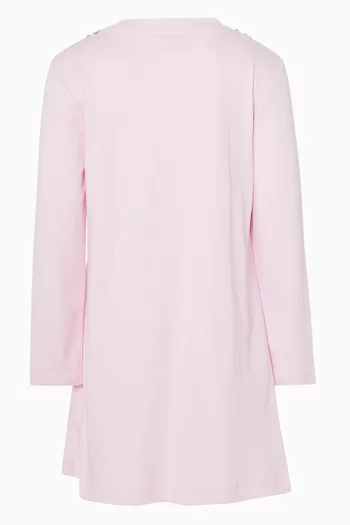 Ruffle Printed Dress in Cotton