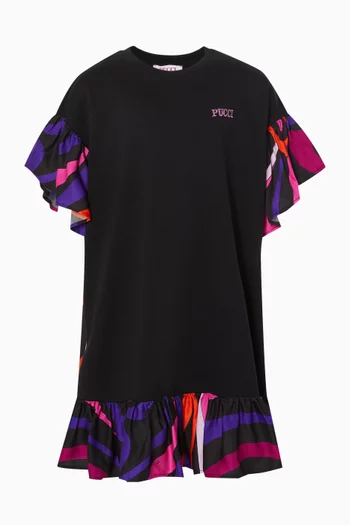 Ruffle Printed Dress