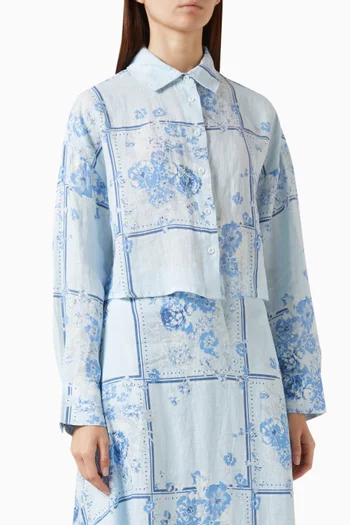 Ex-Boyfriend Crop Shirt in Linen