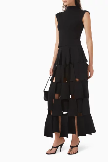 Multi Trapeze Knitted Skirt