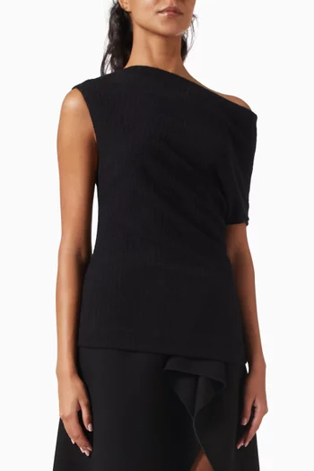 One-shoulder Top in Organic Cotton