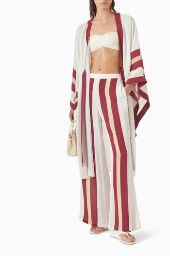 Bold Stripes Wide-leg Pants in Viscose