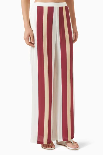 Bold Stripes Wide-leg Pants in Viscose