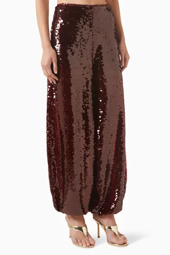 Sequin-embellished Bubble Pants