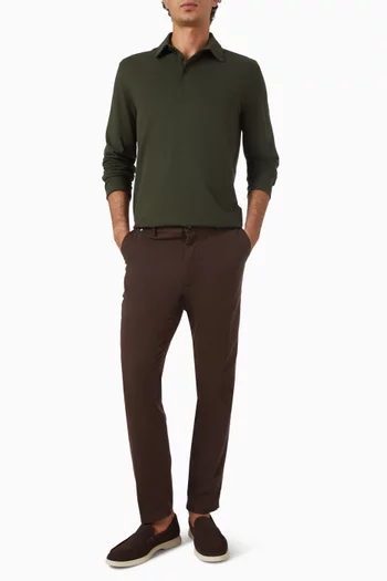 Slim-fit Pants in Cotton Blend