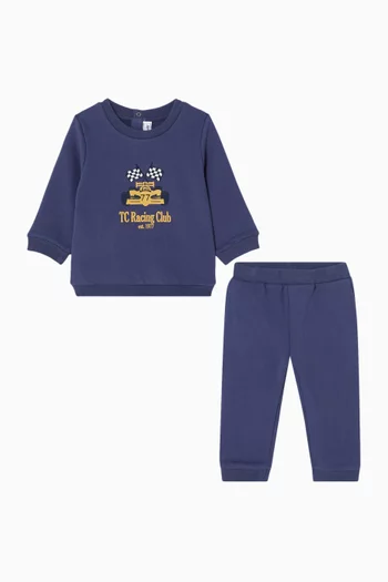 Graphic-print Crew Neck Top & Pants Set