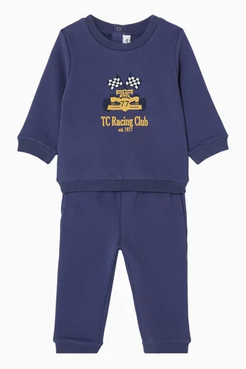 Graphic-print Crew Neck Top & Pants Set