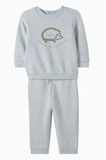 Graphic-print Crew Neck Top & Pants Set