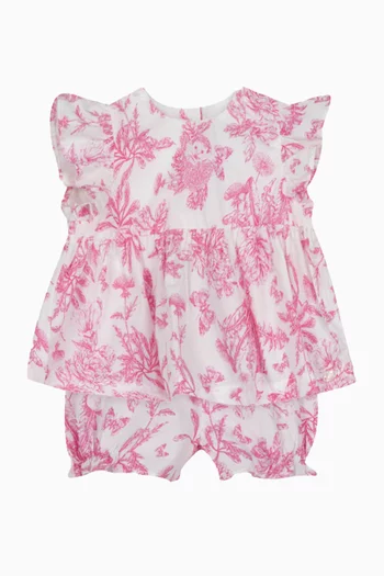 Floral Top & Shorts in Cotton