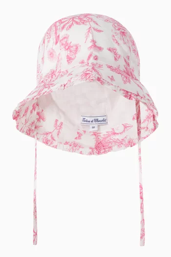 Floral Bucket Hat in Cotton