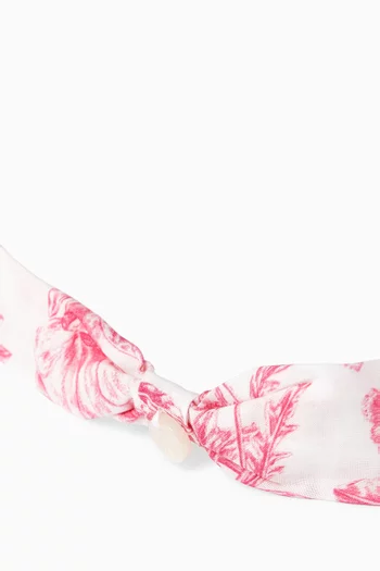 Floral Print Headband in Cotton