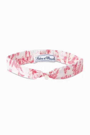 Floral Print Headband in Cotton