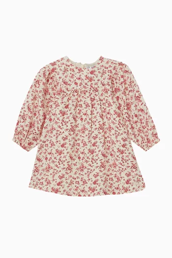 Floral-print Dress in Cotton