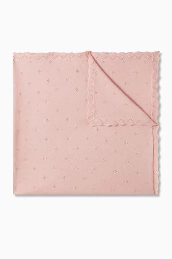 Openwork Blanket in Cashmere-cotton Blend