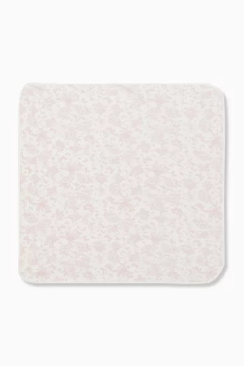 Floral-print Blanket in Cotton